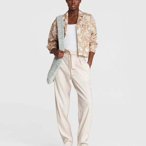 Rag & Bone Size 2 Roxie Linen Pant in Light Dove - Picture 1 of 9